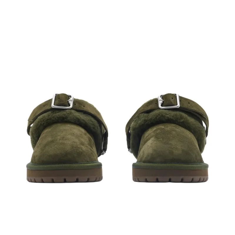 Burberry Wrap toe Slippers Women's Dark Green-2
