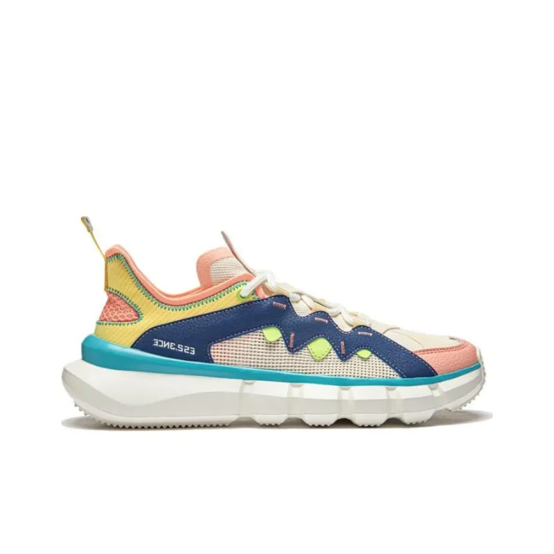 LiNing Essence 2.3 Cushioning Wear Resistant Low Top Casual Shoes Men's Blue White Yellow-1