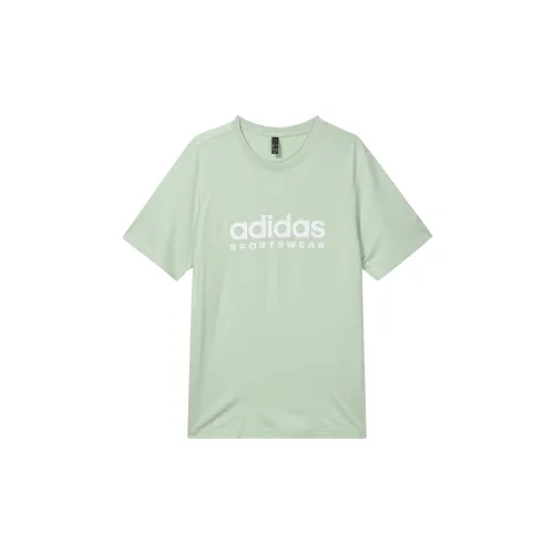 Adidas T-Shirts Unisex Linen Green