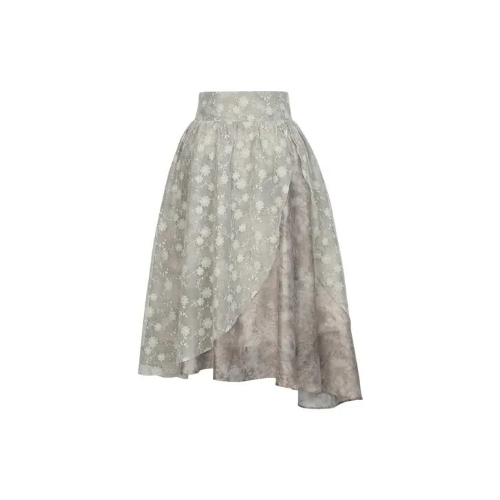 SNBL Casual Long Skirts Women's Green-1