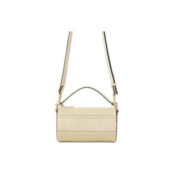 Chloe Shiny Grained Calfskin Handbag Shoulder Bag Women's Beige