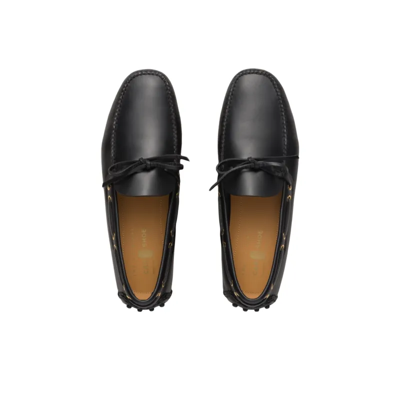 Car Shoe Lu Gommino Loafers Men's Black-4