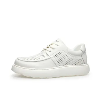 Romon Casual Shoes Men High Top Yellow, White