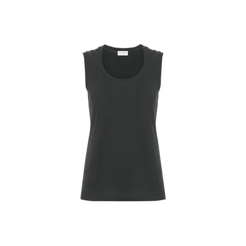 SAINT LAURENT Tank Tops Women's Coal Gray