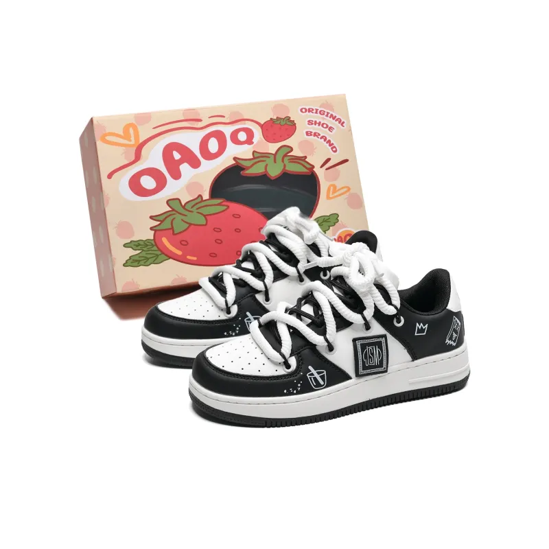 OAOQ Wear-resistant And Lightweight Low-Top Skateboard Shoes Unisex-7