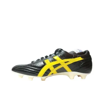 Asics C3 Anti Slip Wear Resistant Soccer Shoes Unisex Black Yellow