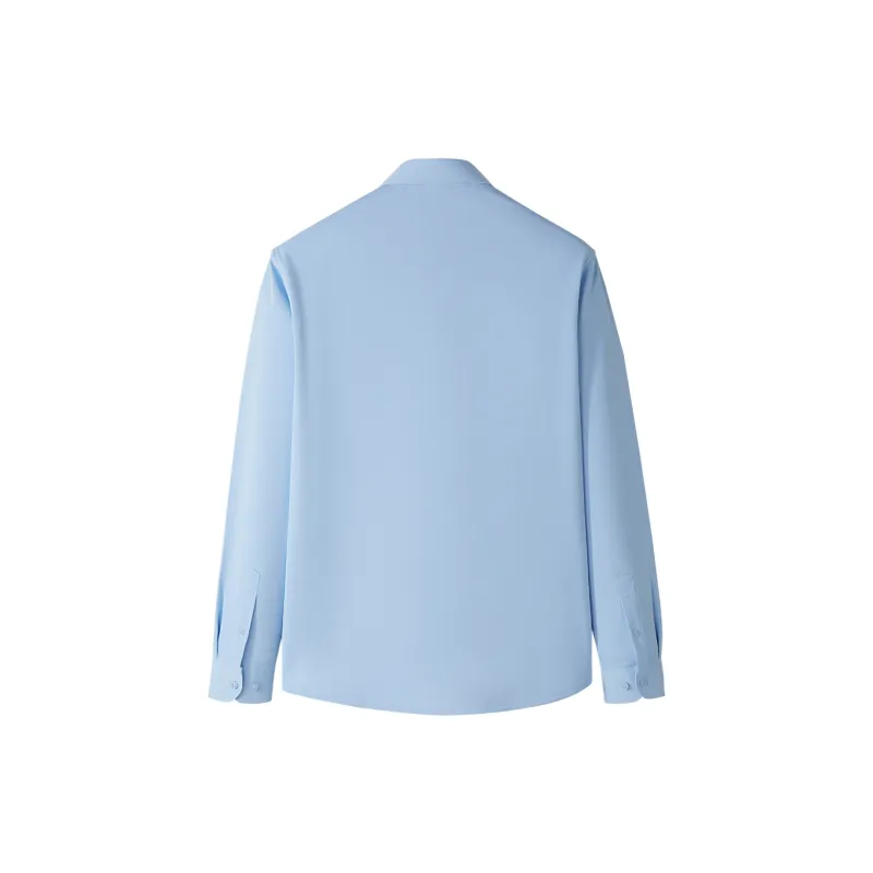 HLA Long Sleeved Shirt 24 Fall And Winter New Fleece Warm Solid Color Top Men's-1