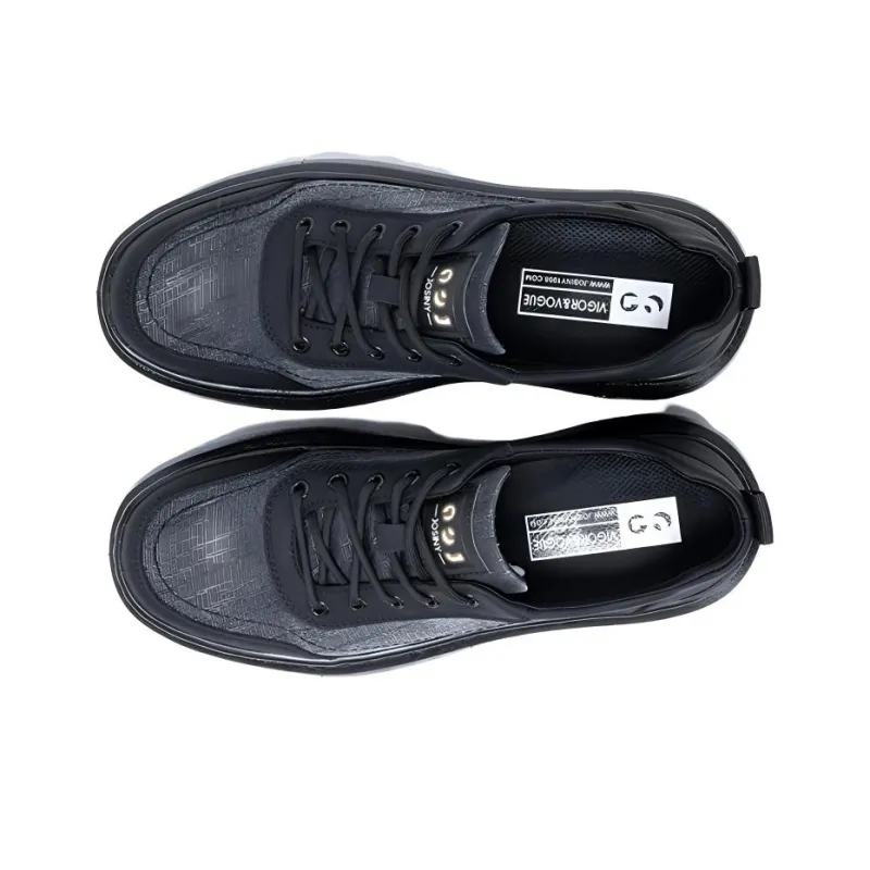 JOSINY Breathable Water-Resistant Wear-Resistant Cushioning Height Increasing Low-Top Skateboard Shoes Men's-3