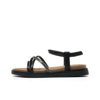 HLA French Roman Sandals Flat Lace Up With Skirt Beach Shoes Women's