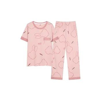 The Story Of The Flower Season Pajama Set Women's Pink