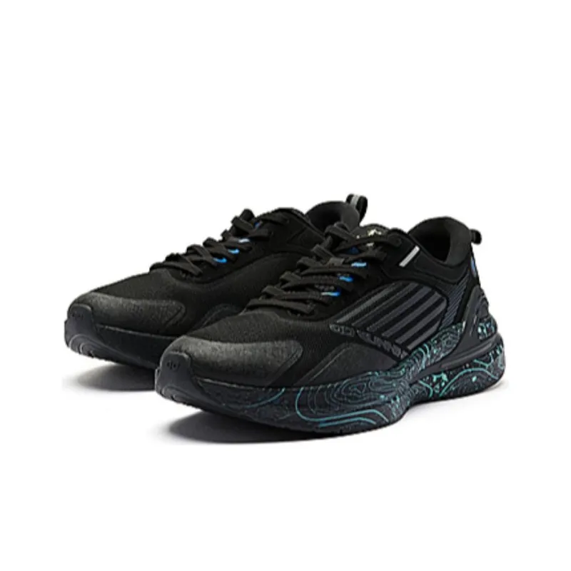 QIAODAN Boundless 5SE Cushioning Wear Resistant Low Top Casual Running Shoes Men's Black-2