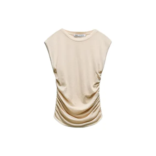 ZARA T-Shirts Women's Beige