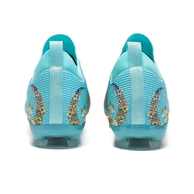Saibi Slip Resistant, Abrasion Resistant, Waterproof Coverage Competition Training Multi Surface TF Soccer Shoes Unisex-38