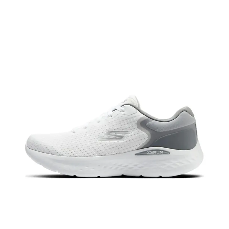 Skechers GO RUN Cushioned Slip Resistant Low Top Casual Shoes Men's White Gray-0
