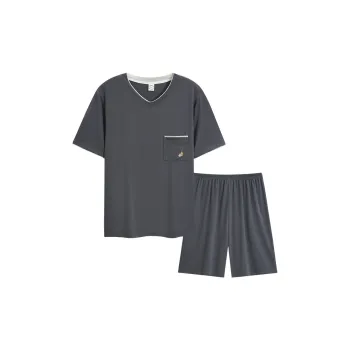The Story Of The Flower Season Pajama Set Men's Dark Gray