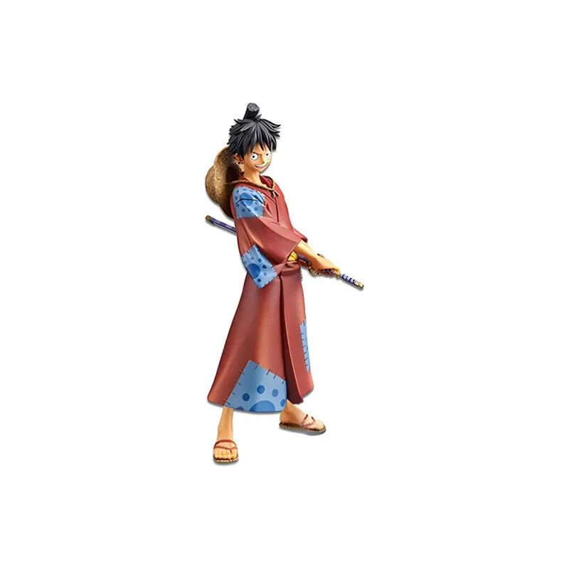 BANPRESTO Monkey D. Luffy Glass Factory One Piece Flame Bondage Ace+Samurai Set 16cm Scale Figures-2