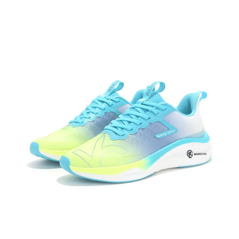 KVIV Cushioning Anti Slip And Wear Resistant Breathable Coverage Low Top Running Shoes Unisex White-16