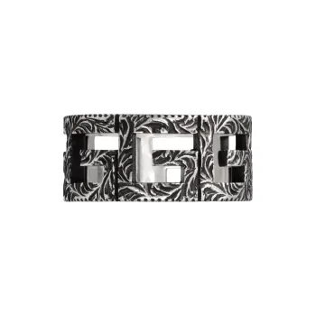GUCCI 925 Sterling Silver Rings Men's Silver