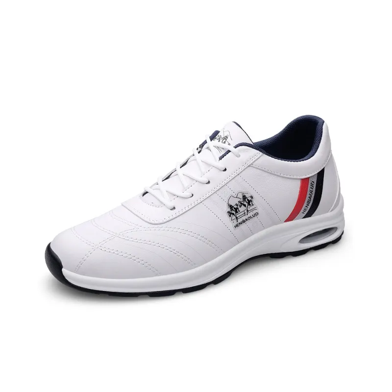HENIBAOLUO Men's Casual Shoes Men Low Top White/Black-1