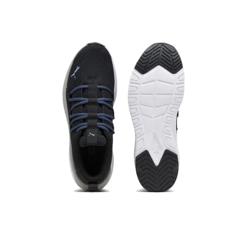 PUMA Softride One4all Cushioning Anti Slip And Wear Resistant Low Top Casual Running Shoes Men's Black Blue-4