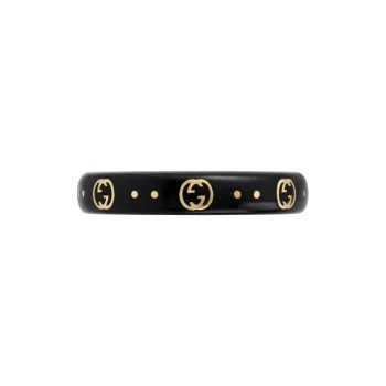GUCCI 18kt Yellow Gold Icon Band Ring