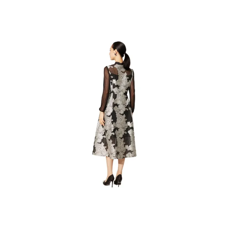 BBLLUUEE Long Sleeved Dress Women's Ink Black-1
