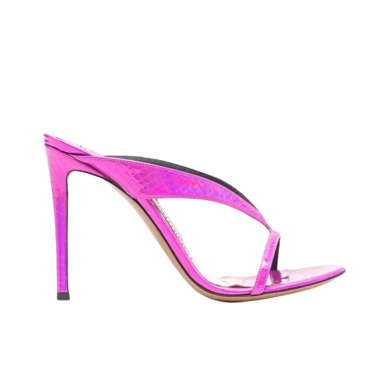 Alexandre Vauthier Strappy Crocodile effect 110mm Sandals Women's-1