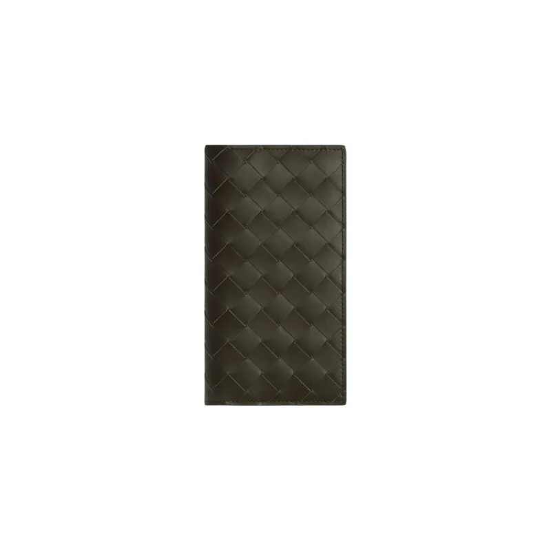 Bottega Veneta Calfskin Wallet Men's Khaki & Deep Praline-0