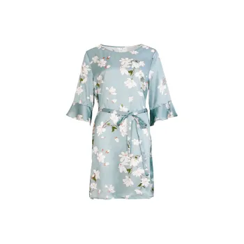 Silk Boundary Nightgown Women's Floral Orchid