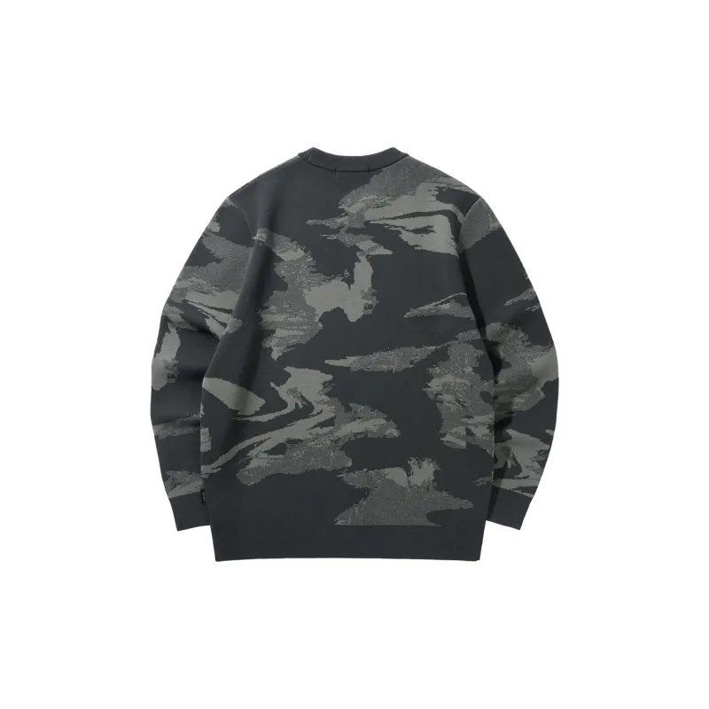 HLA Runway Same Style Crew Neck Pullover Jacquard Soft Knitwear Men's-1
