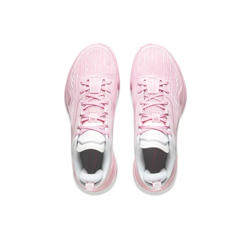 LINING Liren Assassin 1 Basketball Shoes Men Low Top Soft Cherry Blossom Pink/Standard White-3