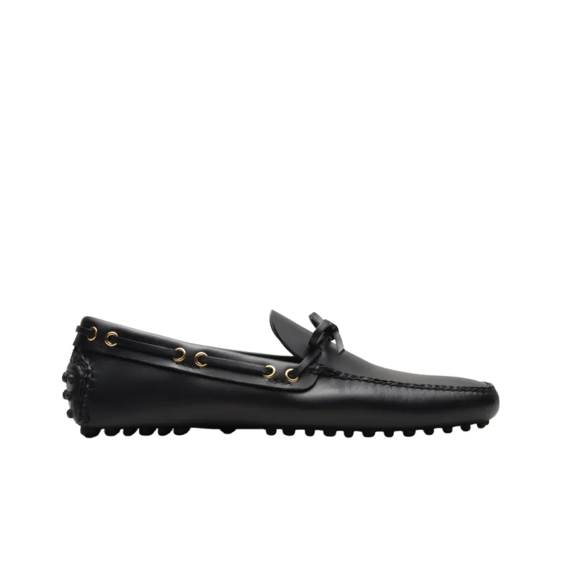 Car Shoe Lu Gommino Loafers Men's Black-1