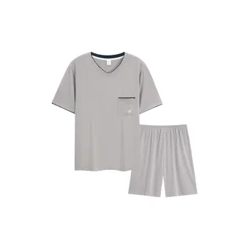The Story Of The Flower Season Pajama Set Men's Silver