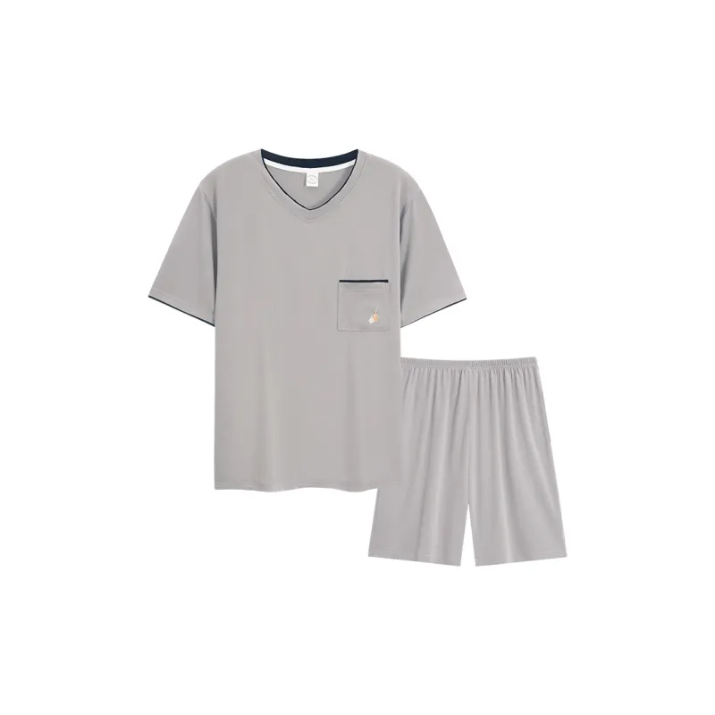The Story Of The Flower Season Pajama Set Men's Silver-0