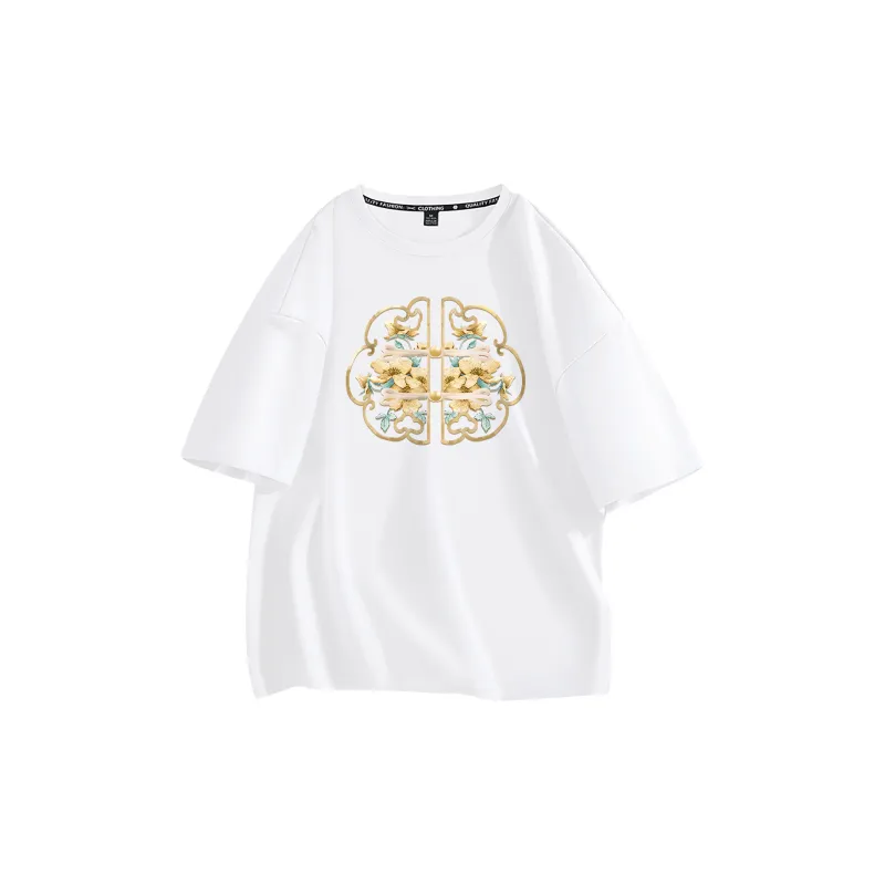 Cotton Drop Shoulder Sleeve T Shirt Women's-7