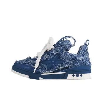 LOUIS VUITTON Skate Low Top Skateboard Shoes Unisex Blue