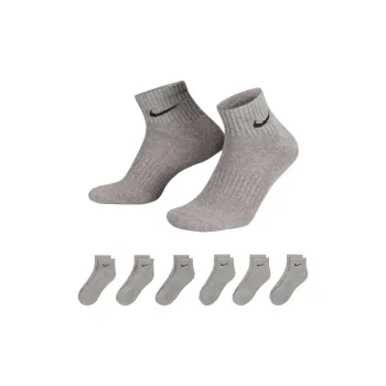 Nike Ankle Socks Unisex 6 Pack Gray