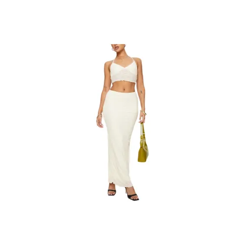 PRINCESS POLLY Two Piece Skirt Sets Women's Cream