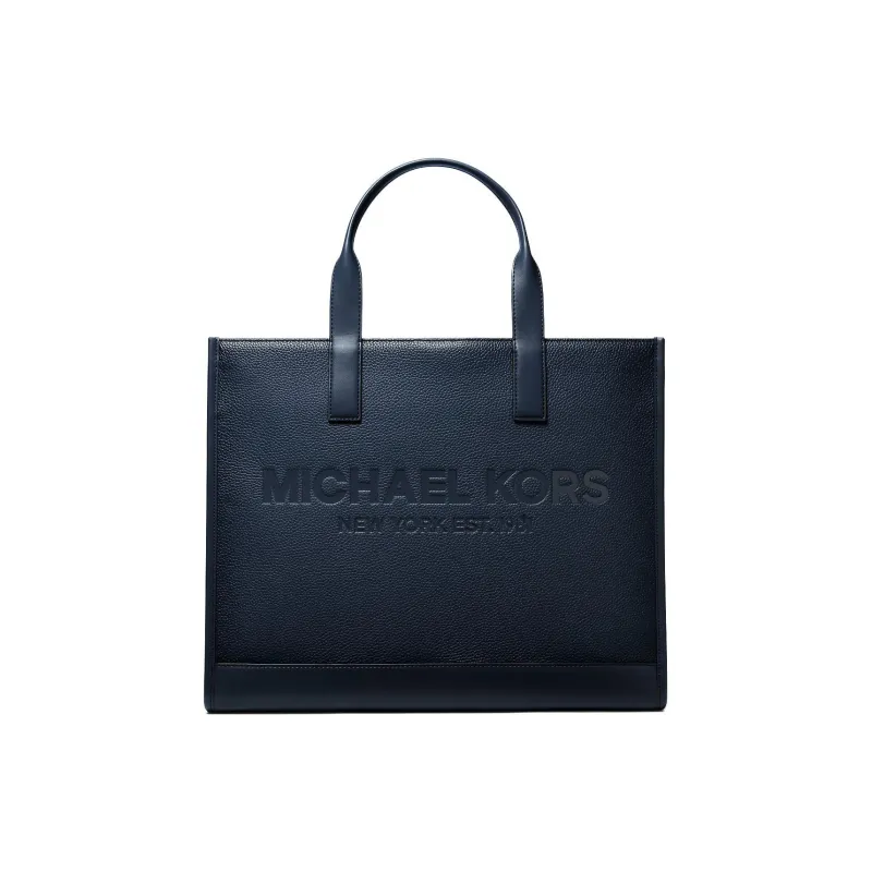 MICHAEL KORS Pebbled Leather Tote Bag Shopping Bag Handbag Women's Marine Blue-0