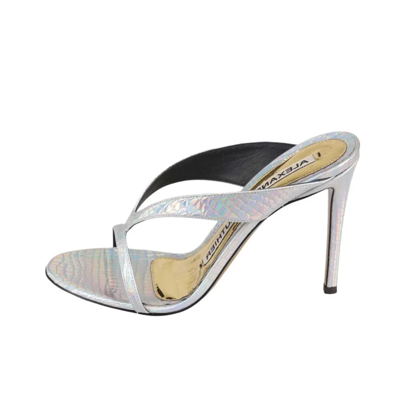 Alexandre Vauthier Slide Slippers 10.5cm Women's Silver-0