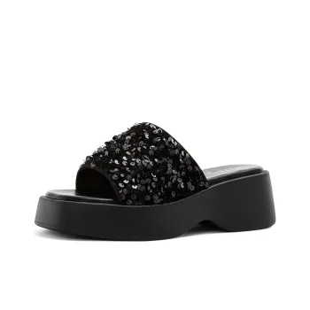OMS Slide Slippers Women's Black/Silver