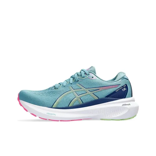 Asics Women's Gel Kayano 30 Wide 'Gris Blue Lime Green'