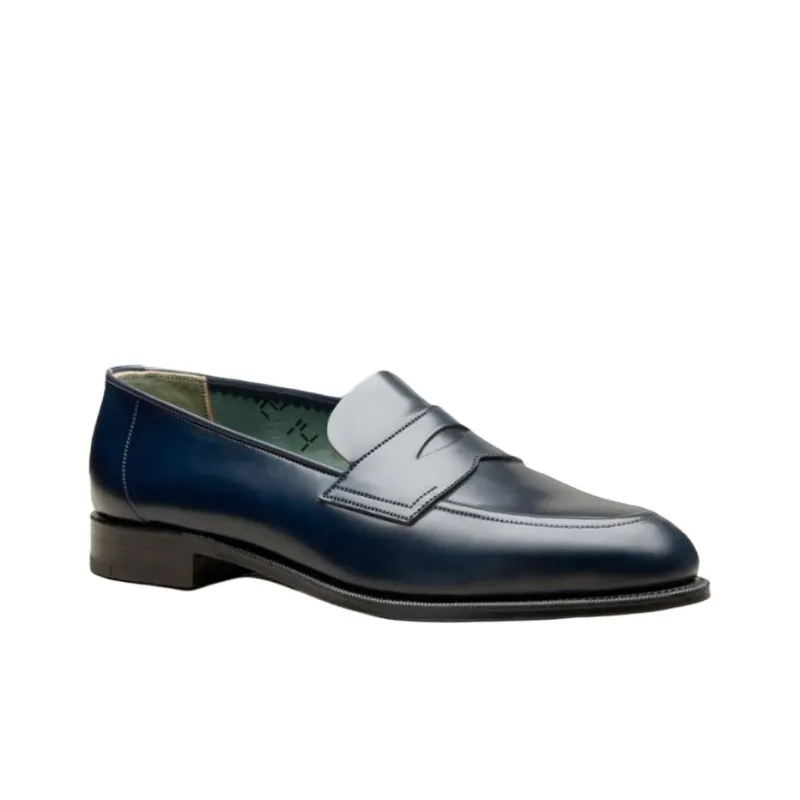 Edward Green Piccadilly Loafers Men's Marine Blue-2