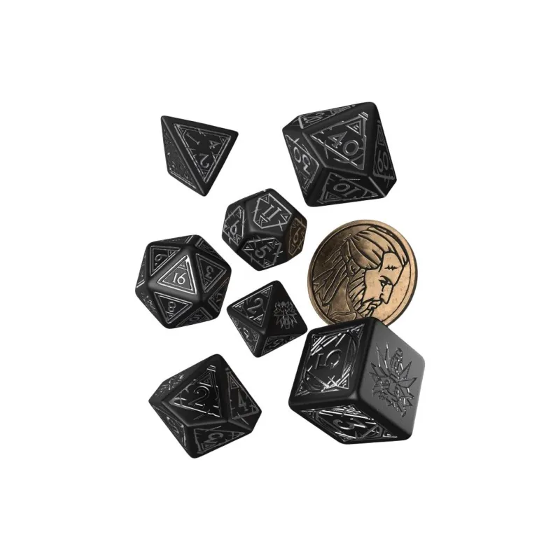 Q WORKSHOP Witcher Dice Set. Geralt   The Silver Sword Board Games-1