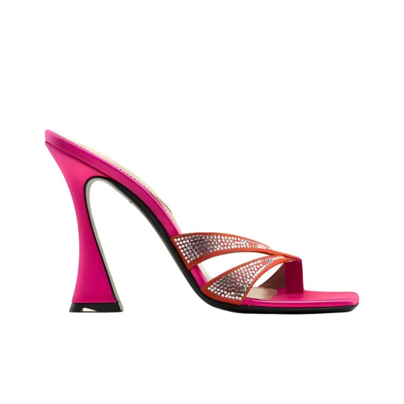 D'ACCORI Rubber Sole Slide Slippers Women's Pink-1