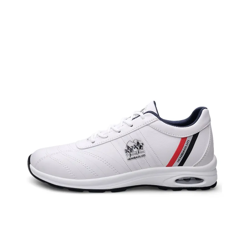 HENIBAOLUO Men's Casual Shoes Men Low Top White/Black-0
