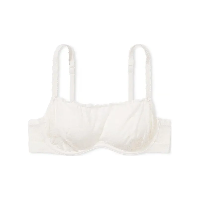 Victoria's Secret PINK WINK UNLINED SCOOP BRA / Coconut White Bra Women's Coconut White-0
