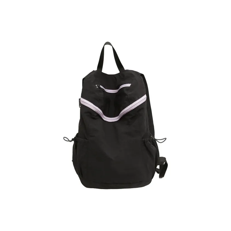 GEERDUN Nylon Backpack Unisex Black/White-0