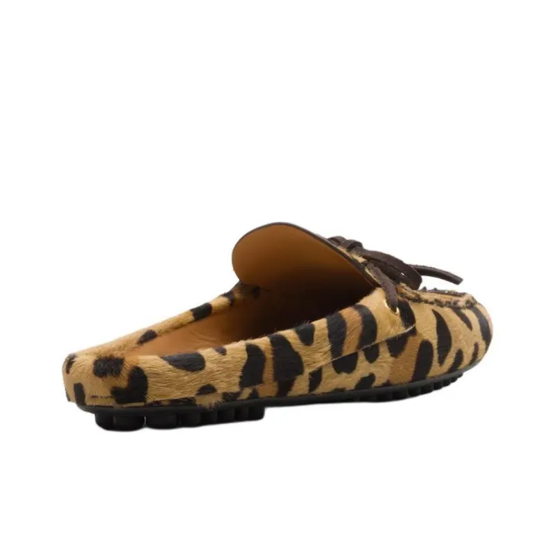 Car Shoe Wrap toe Slippers Women's Brown-3