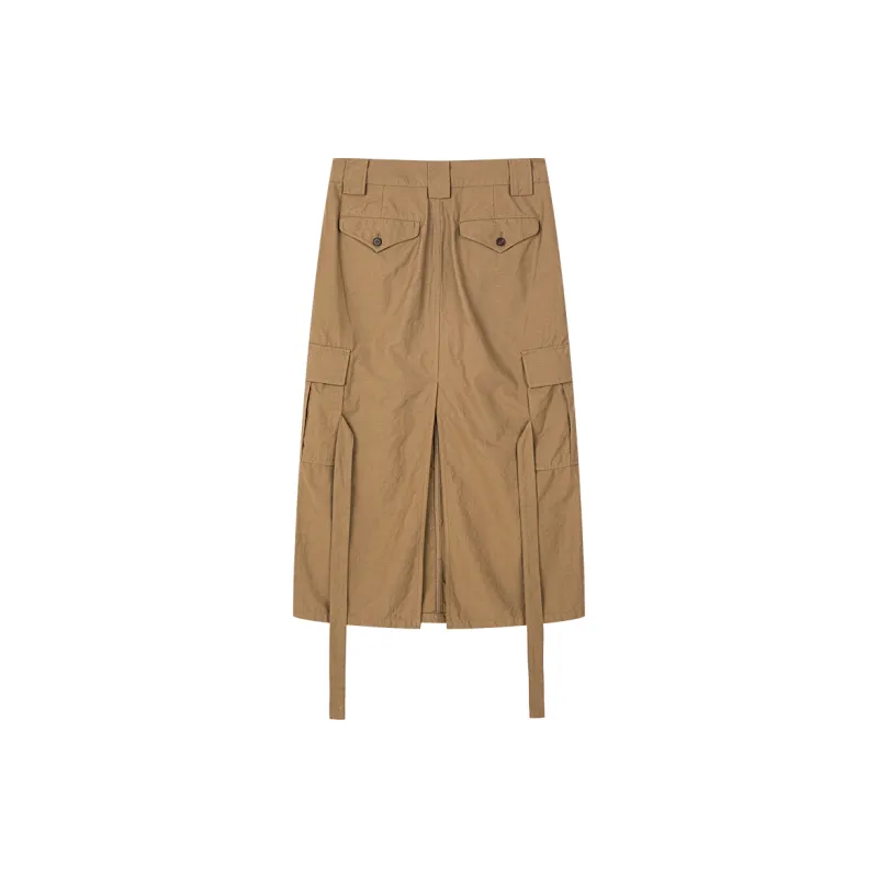 UOOYAA Casual Long Skirts Women's Khaki-1